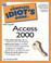 Cover of: The complete idiot's guide to Microsoft Access 2000