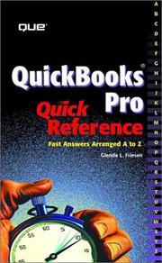 Cover of: QuickBooks pro quick reference