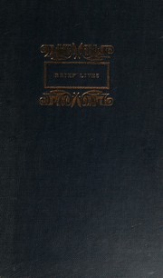 Cover of: Brief Lives and Other Selected Writings