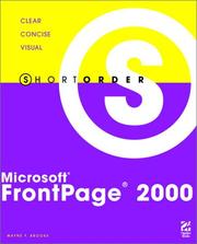 Cover of: Microsoft® FrontPage® 2000 by Wayne F. Brooks