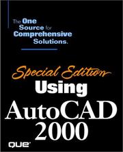 Cover of: Special Edition Using AutoCAD 2000 (Using (Special Edition)) by Paul W. Richardson, John Brooks, Dylan Vance