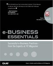 Cover of: E-business essentials
