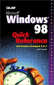 Cover of: Microsoft Windows 98 Quick Reference (2nd Edition)
