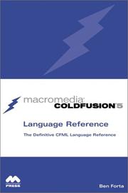 Cover of: Macromedia Coldfusion 5 Language Reference
