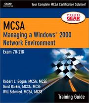 Cover of: MCSA Training Guide (70-218): Managing a Windows 2000 Network Environment
