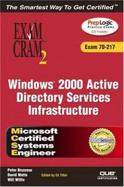Cover of: MCSE Windows 2000 Active Directory Services Infrastructure Exam Cram 2 (Exam 70-217)