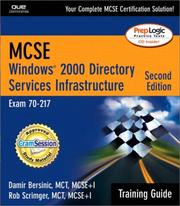 Cover of: MCSE Training Guide, Second Edition (70-217): Windows 2000 Active Directory Services Infrastructure