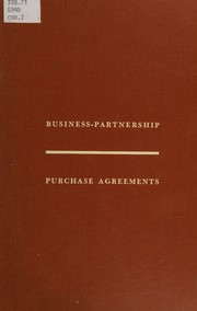 Cover of: Business-partnership purchase agreements by Alden Guild, Alden Guild