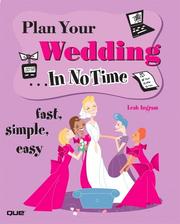 Cover of: Plan your wedding-- in no time