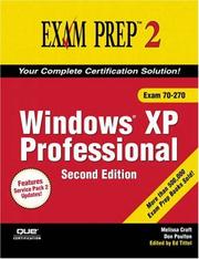 Cover of: MCSA/MCSE 70-270 Exam Prep 2 by Melissa Craft, Don Poulton