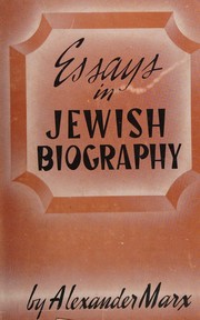 Cover of: Essays in Jewish biography
