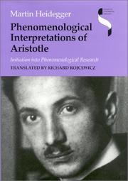 Cover of: Phenomenological Interpretations of Aristotle: Initiation into Phenomenological Research