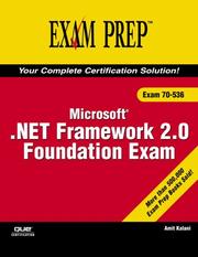 Cover of: MCTS 70-536 Exam Prep: Microsoft .NET Framework 2.0 Foundation Exam (Exam Cram 2)