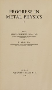 cover of Progress in Metal Physics Volume 5