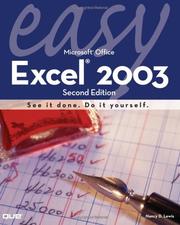 Cover of: Easy Microsoft Excel 2003 (2nd Edition) (Easy) by Nancy Lewis