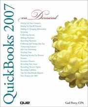 Cover of: QuickBooks 2007 On Demand by Gail Perry, Gail Perry