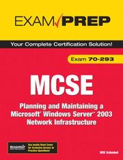 Cover of: MCSE 70-293 Exam Prep: Planning and Maintaining a Microsoft Windows Server 2003 Network Infrastructure (2nd Edition) (Exam Prep)