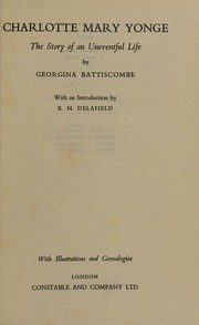 Cover of Charlotte Mary Yonge by georgina battiscombe
