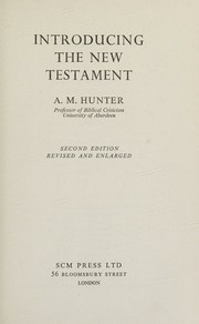 Cover of: Introducing the New Testament