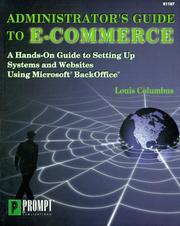 Cover of: Administrator's Guide to e-Commerce by Louis Columbus