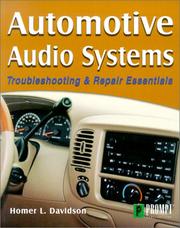 Cover of: Automotive Audio Systems by Homer L. Davidson