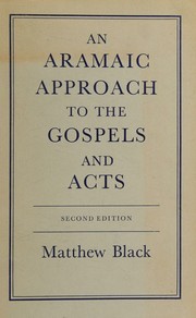 Cover of: An Aramaic Approach to the Gospels and Acts