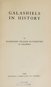 Cover of: Galashiels in History