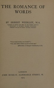 Cover of: The romance of words