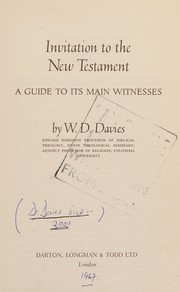 Cover of: Invitation to the New Testament: a guide to its main witnesses.