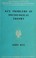 Cover of: Key problems of sociological theory.