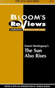 Cover of: Ernest Hemingway's the Sun Also Rises: Edited and With an Introduction by Harold Bloom (Bloom's Notes)