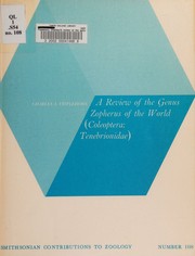 Cover of: A review of the genus Zopherus of the world (Coleoptera: Tenebrionidae)