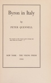 Cover of: Byron in Italy