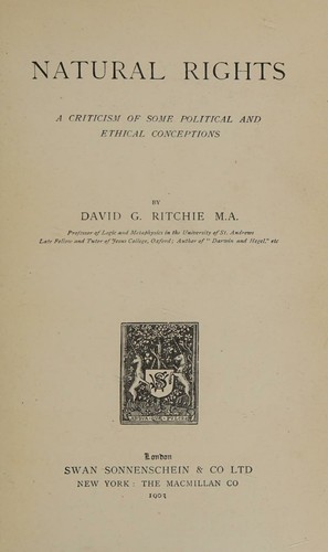 cover of Natural rights