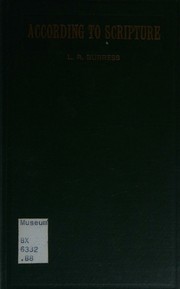 Cover of: According to Scripture by L.R. Burress, L.R. Burress
