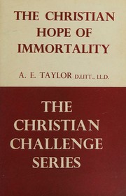 Cover of: The Christian hope of immortality
