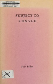 Cover of: Subject to Change