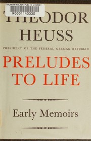 Preludes to life, early memoirs cover