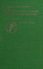 Cover of Manual of the Mother Church by Mary Baker Eddy
