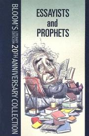 Cover of: Essayists And Prophets (Bloom