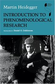 Cover of: Introduction to phenomenological research