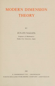 Cover of: Modern dimension theory