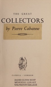 Cover of: The Great Collectors