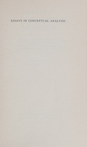 Cover of: Essays in conceptual analysis by Antony Flew, Antony Flew