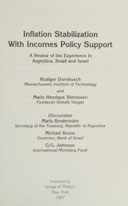 Cover of: Inflation stabilization with incomes policy support by Rudiger Dornbusch, Rudiger Dornbusch