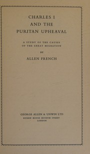 Cover of Charles I and the Puritan upheaval by allen french