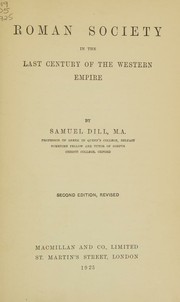 Cover of: Roman society in the last century of the Western empire