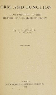 Cover of: Form and function by Russell, E. S., Russell, E. S.