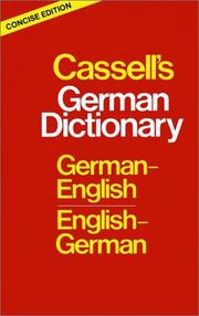 Cover of: Cassell's concise German-English, English-German dictionary