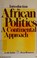 Cover of: Introduction to African politics